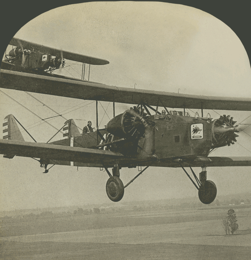 Example of a wigglegram: a bomber plane